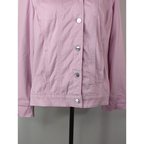 Chico's‎ Soft Pink Button Down Jacket Women's Large Coastal Travels Casual - Picture 5 of 14